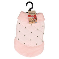 Produktbild von Flamingo Hundemantel Coco Rosa wasserabweisend aus Polyester mit 30 cm Rückenlänge