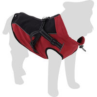 Produktbild von Flamingo Hundemantel Dexter rot schwarz wasserabweisend Polyester 55cm