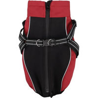 Produktbild von Flamingo Hundemantel Dexter rot schwarz wasserabweisend Polyester