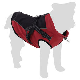 Flamingo Hundemantel Dexter rot schwarz wasserabweisend Polyester Rückenlänge 45 cm – Bild 1 von 1