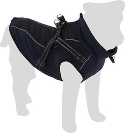 Flamingo Hundemantel Dexter wasserabweisend dunkelblau schwarz 30 cm – Bild 1 von 4