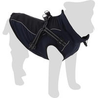 Produktbild von Flamingo Hundemantel Dexter wasserabweisend Dunkelblau Schwarz 55 cm