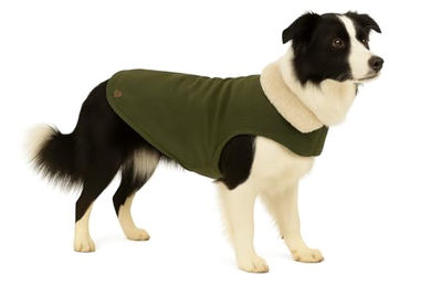 Flamingo Hundemantel Endor Khaki Wintermantel aus Polyester mit 50 cm Rückenlänge – Bild 1 von 6