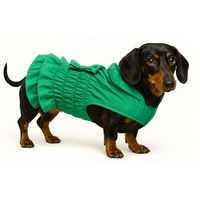 Produktbild von Flamingo Hundemantel Esther Grün Wintermantel aus Polyester mit wasserabweisender Funktion und weichem Fleece Rückenlänge 30 cm