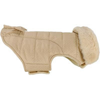 Produktbild von Flamingo Hundemantel Guzzi Winter Beige wasserabweisend mit Fleecefutter - 1 Stk.