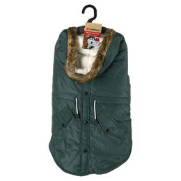 Flamingo Hundemantel Kimo Wintermantel grün wasserabweisend mit Fleece-Innenfutter Rückenlänge 50 cm – Bild 1 von 4