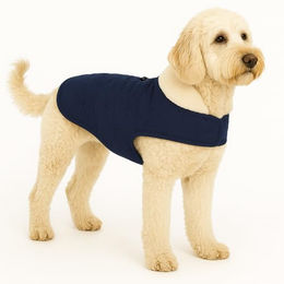 Flamingo Hundemantel Koda Winter Dunkelblau Wasserabweisend mit Fleece-Innenfutter Größe M – Bild 1 von 5