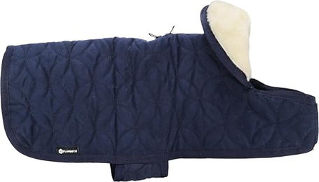 Flamingo Hundemantel Koda Winter Dunkelblau XL wasserabweisend mit Fleece-Innenfutter für kleine Rassen – Bild 1 von 4