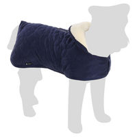 Produktbild von Flamingo Hundemantel Koda Wintermantel dunkelblau wasserabweisend mit Fleece-Innenfutter Rückenlänge 35 cm