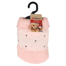 Flamingo Hundemantel Mini Coco Rosa wasserabweisend aus Polyester mit 20 cm Rückenlänge - 20 cm – Bild 1 von 5