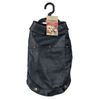 Produktbild von Flamingo Hundemantel Sancho Schwarz aus Kunstleder wasserabweisend Rückenlänge 35 cm