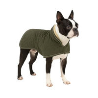 Produktbild von Flamingo Hundemantel Ushi Winter Khaki wasserabweisend mit Fleece-Innenfutter 40cm