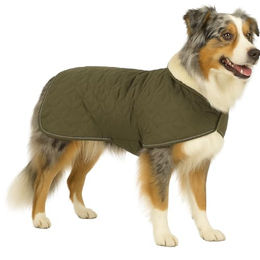 Flamingo Hundemantel Ushi Winter wasserabweisend mit Fleece-Innenfutter Khaki 55cm – Bild 1 von 5