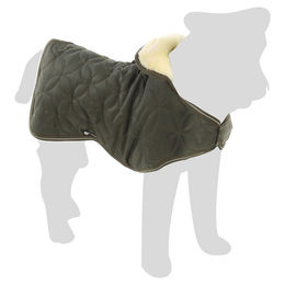 Flamingo Hundemantel Ushi Wintermantel Khaki XS wasserabweisend mit Fleece-Innenfutter – Bild 1 von 5