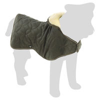 Produktbild von Flamingo Hundemantel Ushi Wintermantel Khaki XS wasserabweisend mit Fleece-Innenfutter
