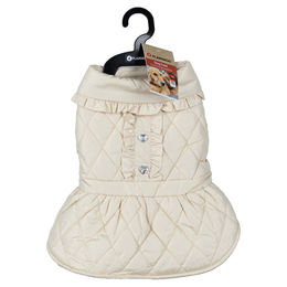 Flamingo Hundemantel Winter aus Fleece in Beige mit wasserabweisender Eigenschaft Rückenlänge 35 cm – Bild 1 von 2