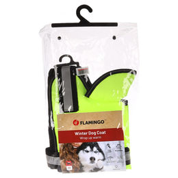 Flamingo Hundemantel Winter Eisbär Fluo Gelb S mit Rückenlänge 40 cm wasserdicht und winddicht – Bild 1 von 5