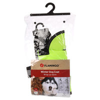Produktbild von Flamingo Hundemantel Winter Eisbär Fluo Gelb wasserdicht mit Rückenlänge 20 cm