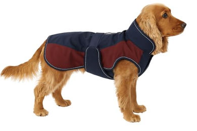 Flamingo Hundemantel Winter Eisberg Dunkelblau und Bordeaux Größe M 45cm wasserabweisend aus Polyester - 1 Stk. – Bild 1 von 4