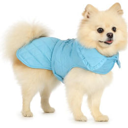 Flamingo Hundemantel Winter Jewel Hellblau mit Fleecefutter und wasserabweisender Oberfläche Rückenlänge 20 cm – Bild 1 von 5