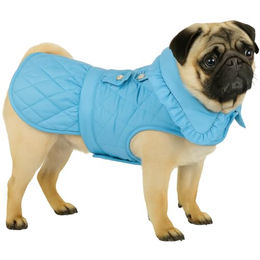 Flamingo Hundemantel Winter Jewel Hellblau mit Fleecefutter und wasserabweisender Oberfläche Rückenlänge 30 cm – Bild 1 von 2