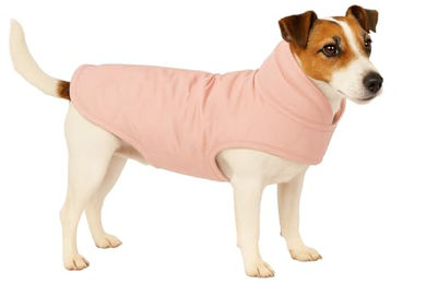 Flamingo Hundemantel Winter Tosca Rosa aus Polyester mit wasserabweisender Funktion und weichem Fleece Rückenlänge 35 cm – Bild 1 von 2