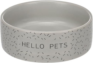 Flamingo Hundenapf aus Keramik für Welpen und kleine Hunde Grau 330ml - 330 ml – Bild 1 von 6