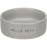 Produktbild von Flamingo Hundenapf aus Keramik für Welpen und kleine Hunde Grau 330ml - 330 ml