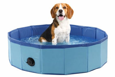 Flamingo Hundepool Doggy Splatter blau Planschbecken aus Kunststoff für Welpen 80x20 cm - 80 cm – Bild 1 von 7