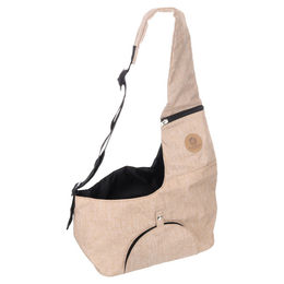 Flamingo Hunderucksack Kanga Fronttasche für kleine Hunde Beige aus Polyester 44x20x20cm – Bild 1 von 13