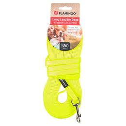Produktbild von Flamingo Hundeschleppleine Caspar Fluo Gelb aus Biothane Trainings- und Suchleine 10m x 13mm - 10 m