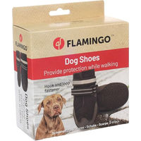 Produktbild von Flamingo Hundeschuhe Gayo Schwarz XL aus Neopren und Polyester wasserabweisend 2 Stück
