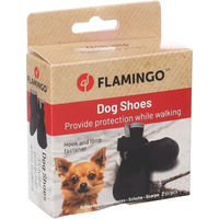 Produktbild von Flamingo Hundeschuhe Magna Pfotenschuhe Schwarz Größe S aus Polyester wasserabweisend 2 Stück