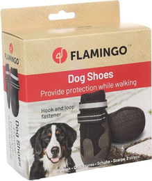 Flamingo Hundeschuhe Pfotenschuhe Schwarz XXXL aus Polyester wasserabweisend – Bild 1 von 1