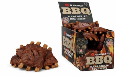 Flamingo Hundesnack BBQ Rippchen mit Huhn, getreidefrei und glutenfrei, 1,9 kg – Bild 1 von 7