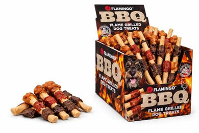Flamingo Hundesnack BBQ Saté mit Huhn und Ente, getreidefrei, glutenfrei und ohne Zuckerzusatz, 2 kg – Bild 1 von 5