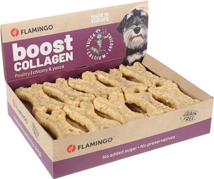 Flamingo Hundesnack Boost Kauknochen mit Huhn und Kollagen getreidefrei 720 g - 30 x 24 g – Bild 1 von 4