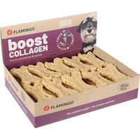 Produktbild von Flamingo Hundesnack Boost Kauknochen mit Huhn und Kollagen getreidefrei 720 g - 30 x 24 g
