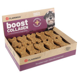 Flamingo Hundesnack Boost Kauknochen mit Schwein und Kollagen getreidefrei 720 g - 30 x 24 g – Bild 1 von 3