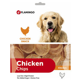Flamingo Hundesnack Chick'n Snack Chips mit Huhn Trockenfleisch 400 g Monoprotein mit hohem Fleischanteil - 400 g – Bild 1 von 2