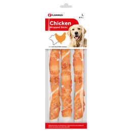 Produktbild von Flamingo Hundesnack Chick'n Wrap Stick mit Huhn und Rind Monoprotein 280 g - 3 x 280 g