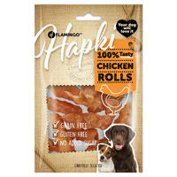 Produktbild von Flamingo Hundesnack Hapki Rolle Huhn getreidefrei und glutenfrei ohne Zuckerzusatz 85 g
