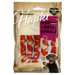 Flamingo Hundesnack Hapki Spirale mit Ente getreidefrei und glutenfrei 85 g – Bild 1 von 5