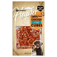 Produktbild von Flamingo Hundesnack Hapki Stücke mit Huhn und Fisch glutenfrei und ohne Zuckerzusatz 85 g