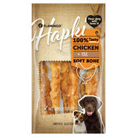 Produktbild von Flamingo Hundesnack Kauknochen mit Huhn ohne Zucker für Hunde Adult 100 g