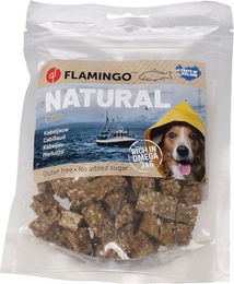Flamingo Hundesnack Nature Kabeljau Würfel glutenfrei und ohne Zucker 75 g – Bild 1 von 4