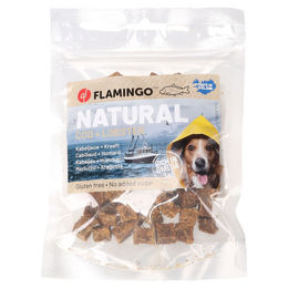Flamingo Hundesnack Nature Kleine Blöcke Kabeljau und Hummer Junior glutenfrei 75 g – Bild 1 von 5