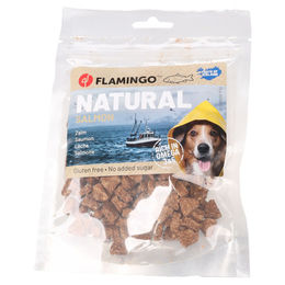 Flamingo Hundesnack Nature Lachs Trockenfleisch Dreiecke ohne Konservierungsstoffe 75 g – Bild 1 von 5