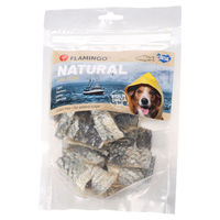 Produktbild von Flamingo Hundesnack Naturkauartikel Lachshaut kurz für Junior Hunde glutenfrei ohne Zucker 60 g