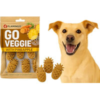 Produktbild von Flamingo Hundesnack Veggie Ananas Zahnpflege-Snack vegan glutenfrei ohne Zucker 120g - 120 g